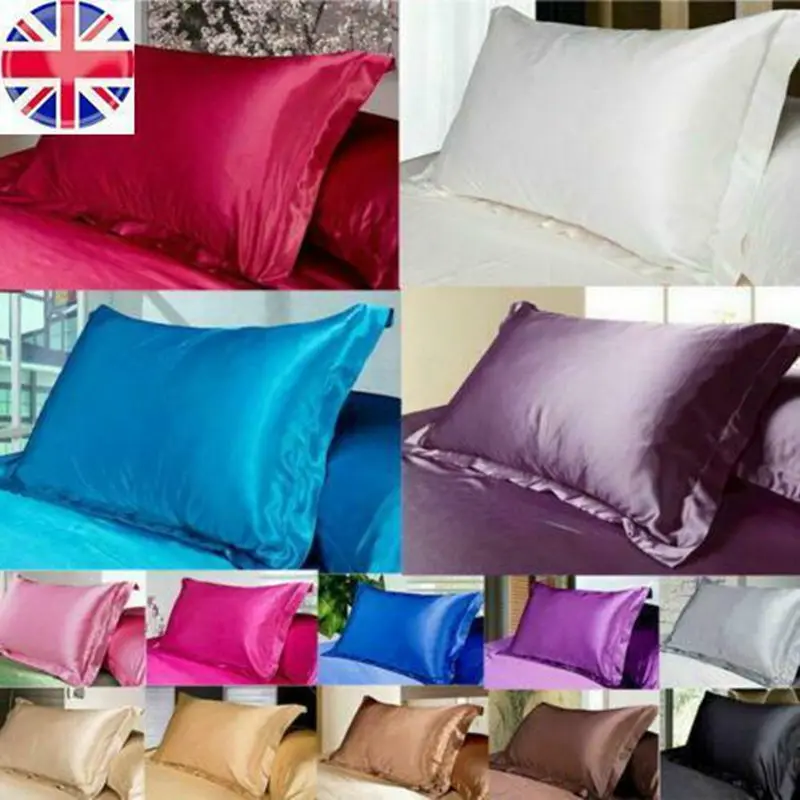 2 шт. шелковая атласная стандартная Подушка домашняя Чехол для подушки