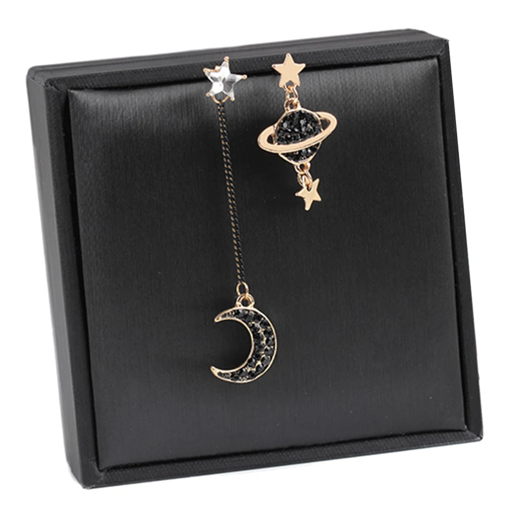 Модные женские асимметричные серьги с кисточками луной звездой планетой стразы