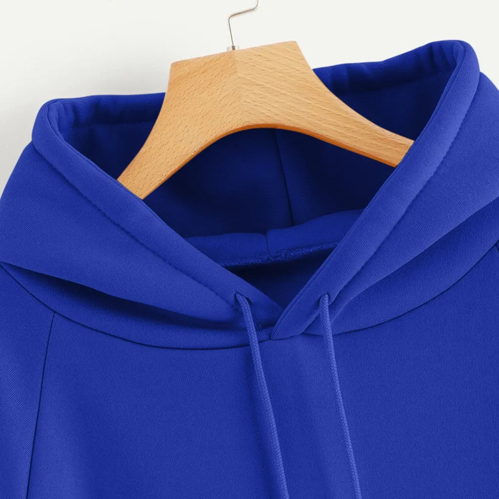 

Women's Casual Solid Color Hooded Pocket Sweatshirt And Hoodies Pullover Hoodie Sweatshirt Sudadera Streetwear 208