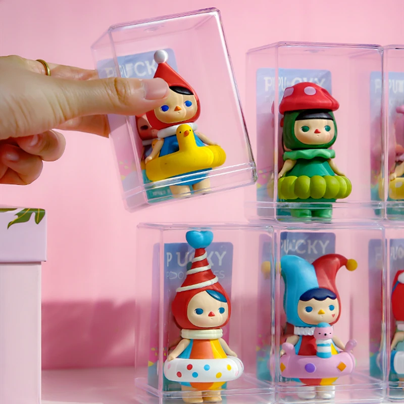 Коробка для хранения игрушек аниме Пылезащитная Прозрачная Пластиковая полка с