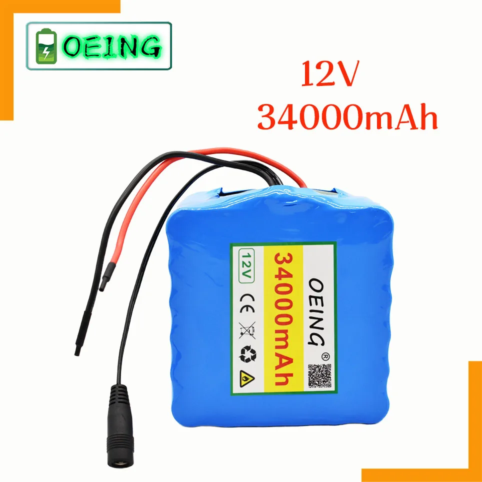 Harga 2021 12V 34Ah 3S12P 11.1V 12.6V Baterai Lithium Untuk Inverter Lampu Xenon Lampu Jalan Surya Lampu Jalan Mobil Dll + Pengisi Daya