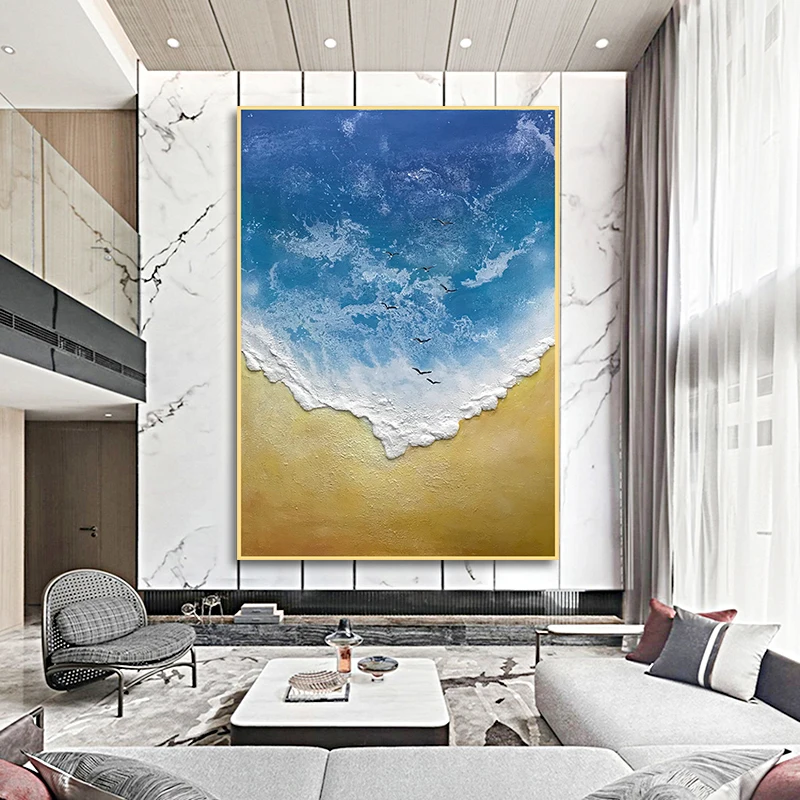 

Handmade Oil Painting On Canvas Ocean Sea Wall Hanging Artwork For Living Room Abstract Living Room Bedroom Home Decor No Framed