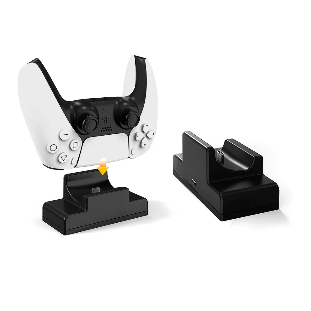for playstation5 game controller charger dock station portable dual gamepad charging stand for ps5 gamepad accessories free global shipping