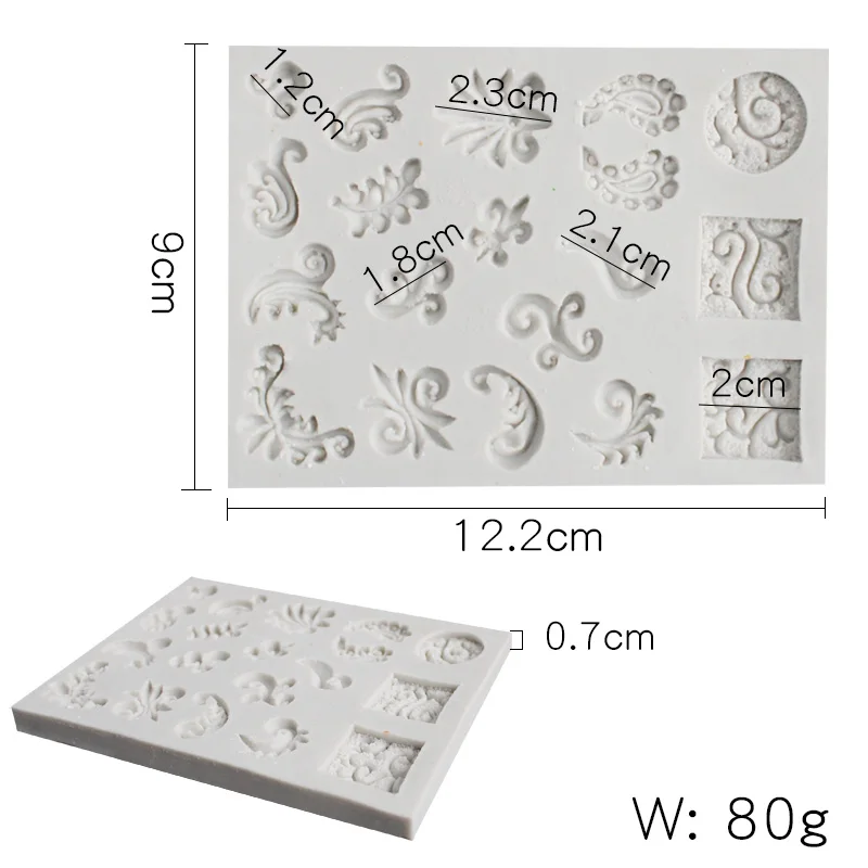 

European delicate small lace silicone mold decoration tool chocolate mold cake, Gumpaste mold, Sugarcraft, kitchen utensils