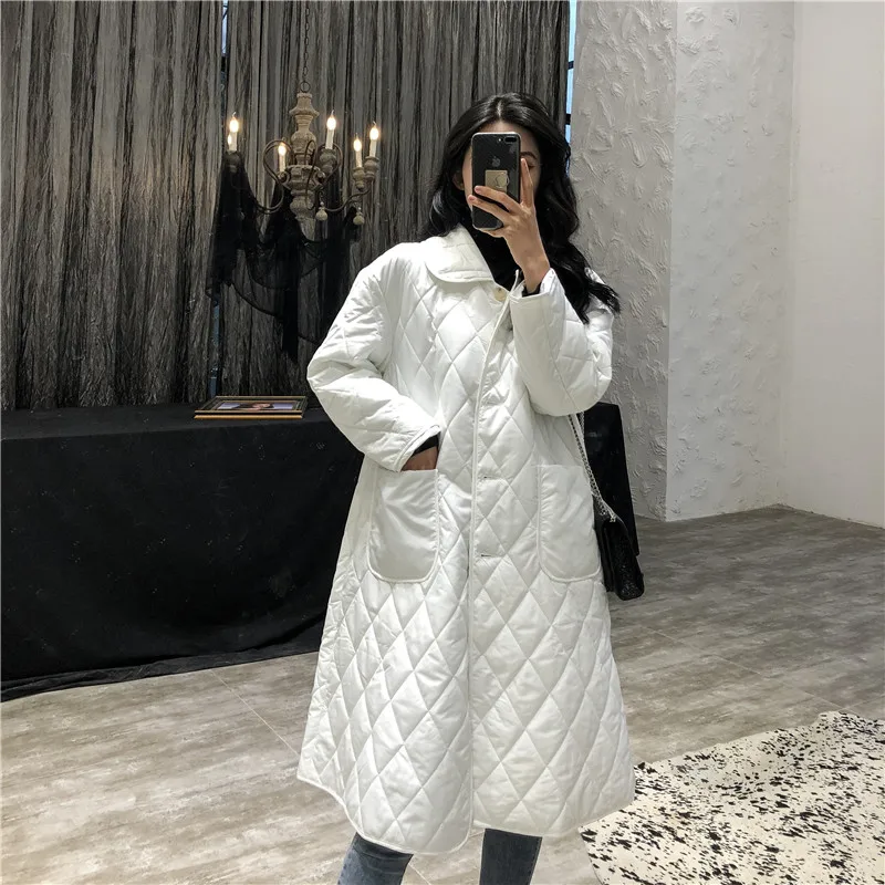 

White Long Coat Women Thick Warm Female Coats and Jackets Mujer 2021 New Winter Parka Jacket Woman Elegant Clothes