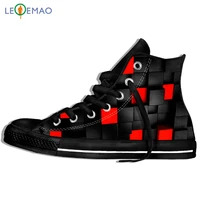 walking canvas boots shoes breathable colored grid men spring autumn winter wearable comfort sport shoes classic sneakers