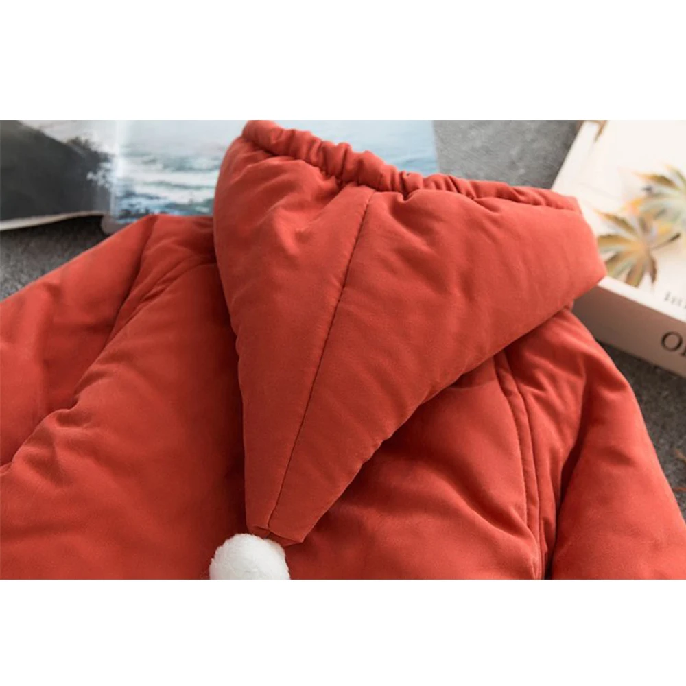 

TMYHLS Korean Candy Color Baby Warm Coat, Winter Baby Thick Jacket, Winter Baby With A Hat Cotton-padded Jacket