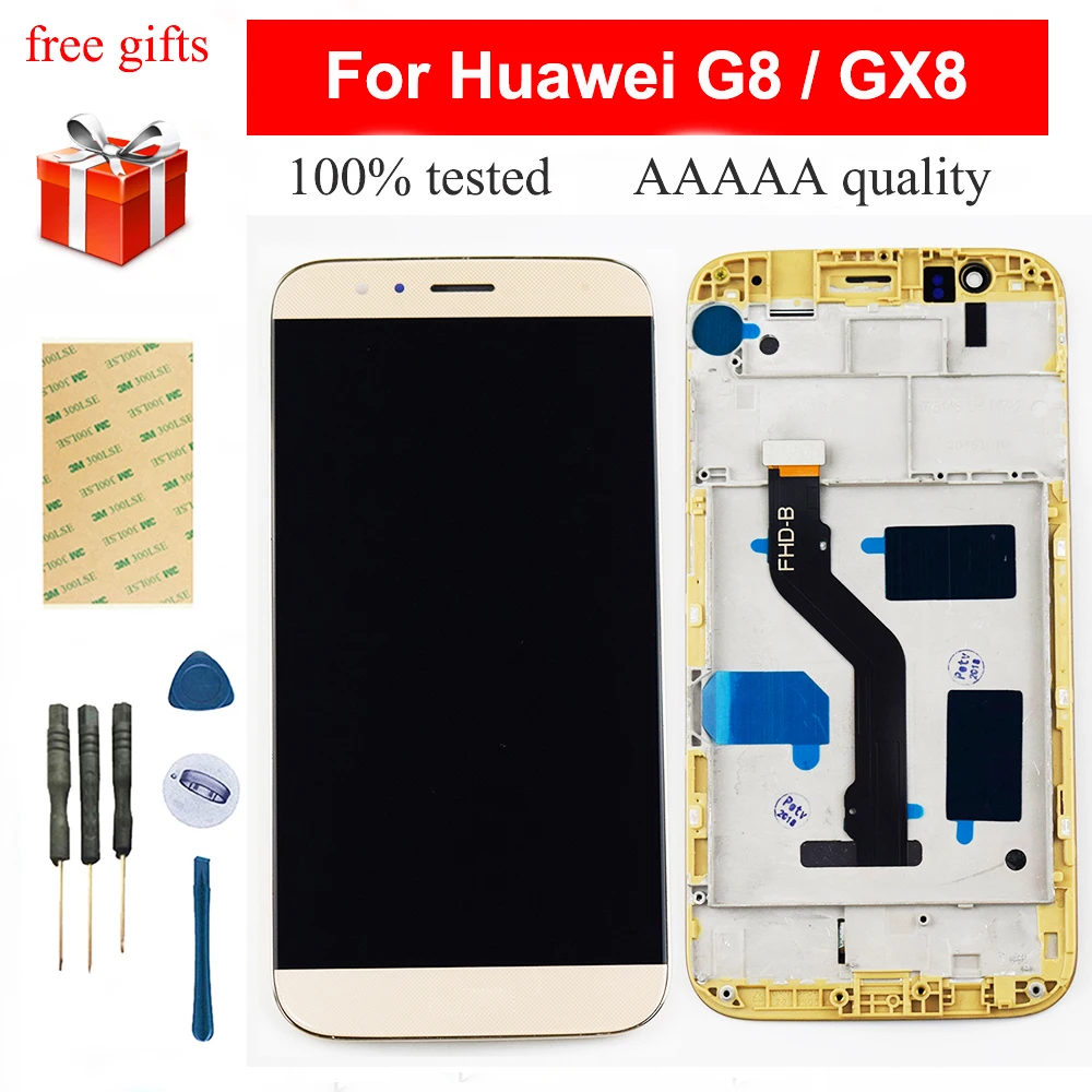 5 ''для huawei G8 ЖК дисплей с рамкой RIO L01 L02 L03 для GX8 сенсорный экран дигитайзер