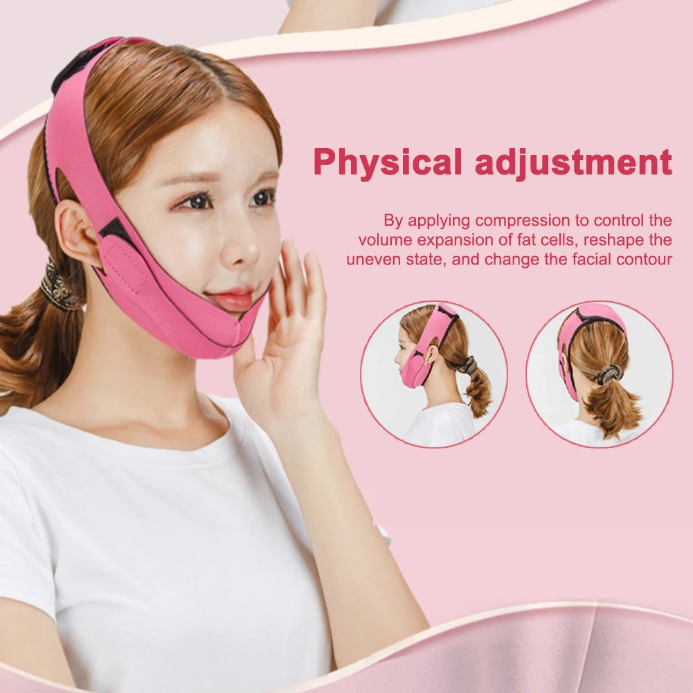 Face Chin Cheek Lift Up Slimming Slim Mask Ultra-thin Belt Strap Band Women Reduce Double Skin Facial Massager Care | Красота и