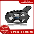 Гарнитура WAYXIN на шлем, 5,0 м, 1 шт., для мотоцикла, мотоцикла, R9, Fm-радио, 1500 м