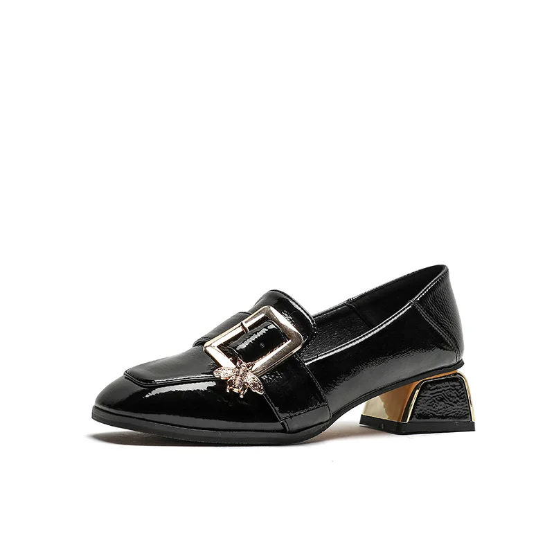 

Women's Shoes 2021 High Quality Designer On Low Heels Mary Jane Oxford Work Loafers Leather Shoes