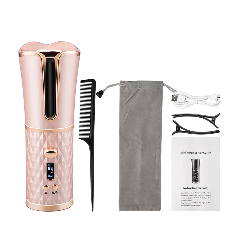 Автоматическая Плойка для завивки волос беспроводной утюжок со светодиодным