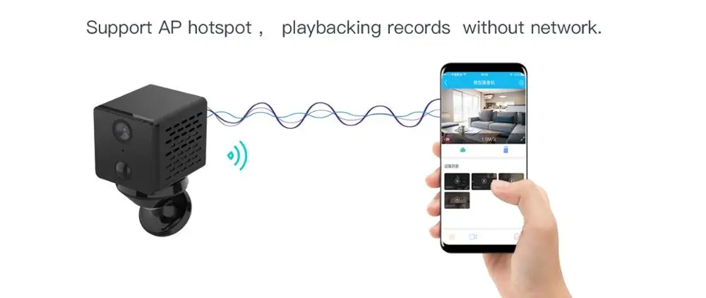 

WiFi Mini Camera 1080P Night Vision Magnetic Action Camera Wireless IP Remote Built-in Rechargeable Battery Camera Baby Monitor