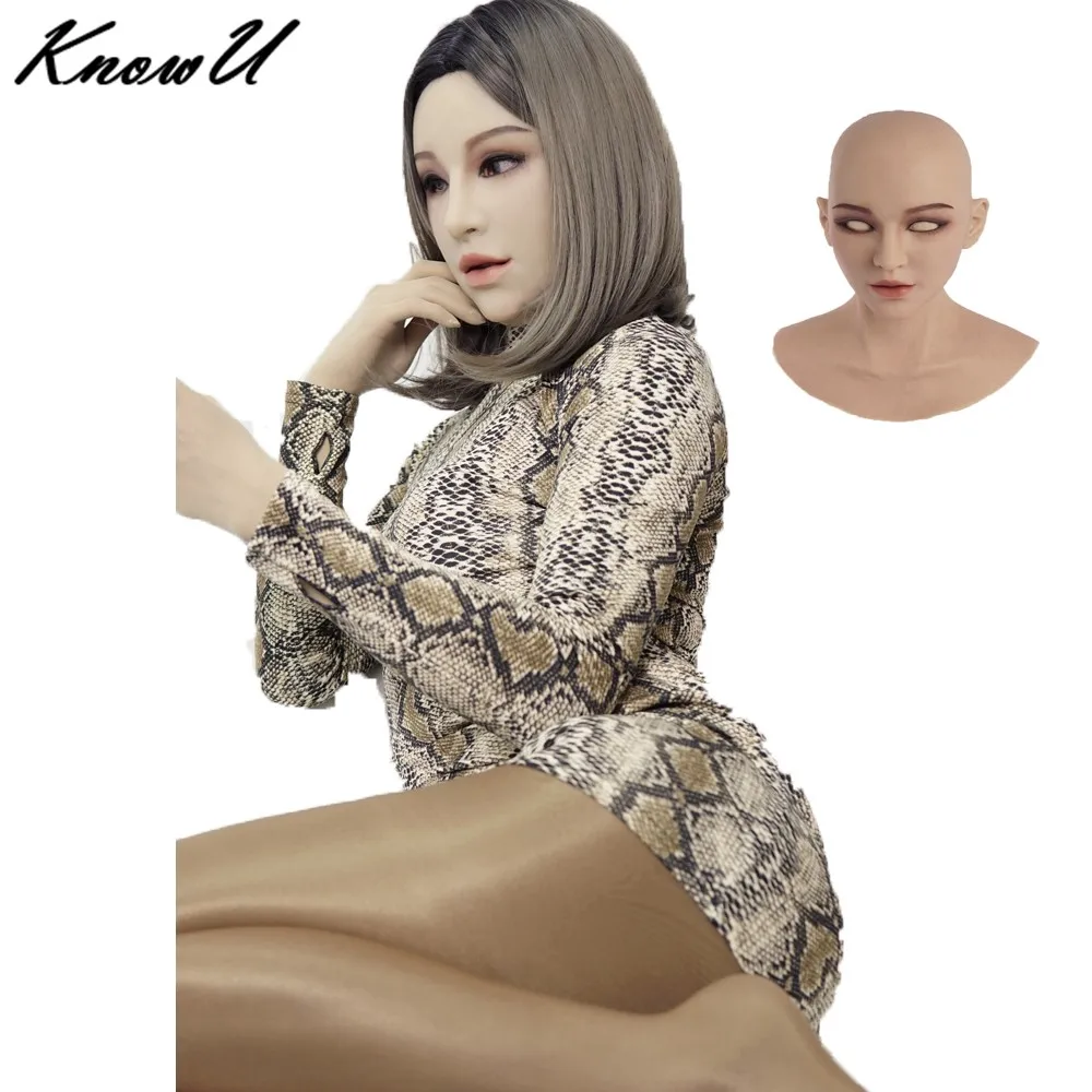 Реалистичная женская маска для перманентного макияжа KnowU с шеей силиконовая