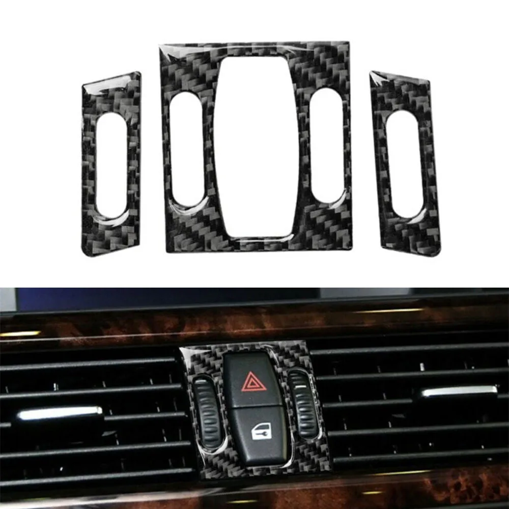 

2004-2010 Air Outlet Trim 3Pcs Car Carbon Fiber Decoration Interior Parts Set
