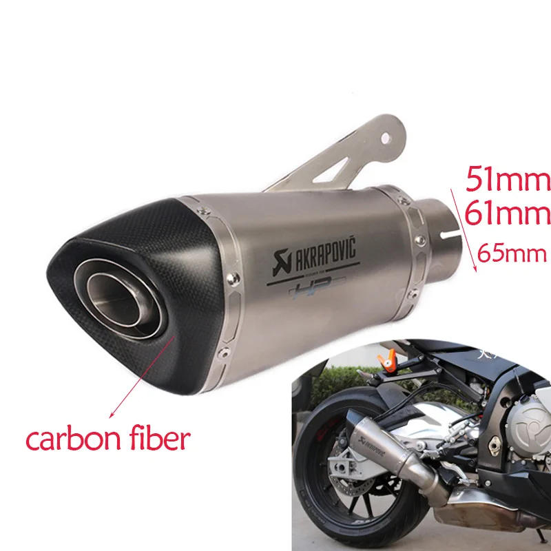 На входе 51 мм 61 мм 65 мм moto rcycles углеродное волокно Akrapovic выхлопной с DB killer eacape moto для s1000rr s1000r
