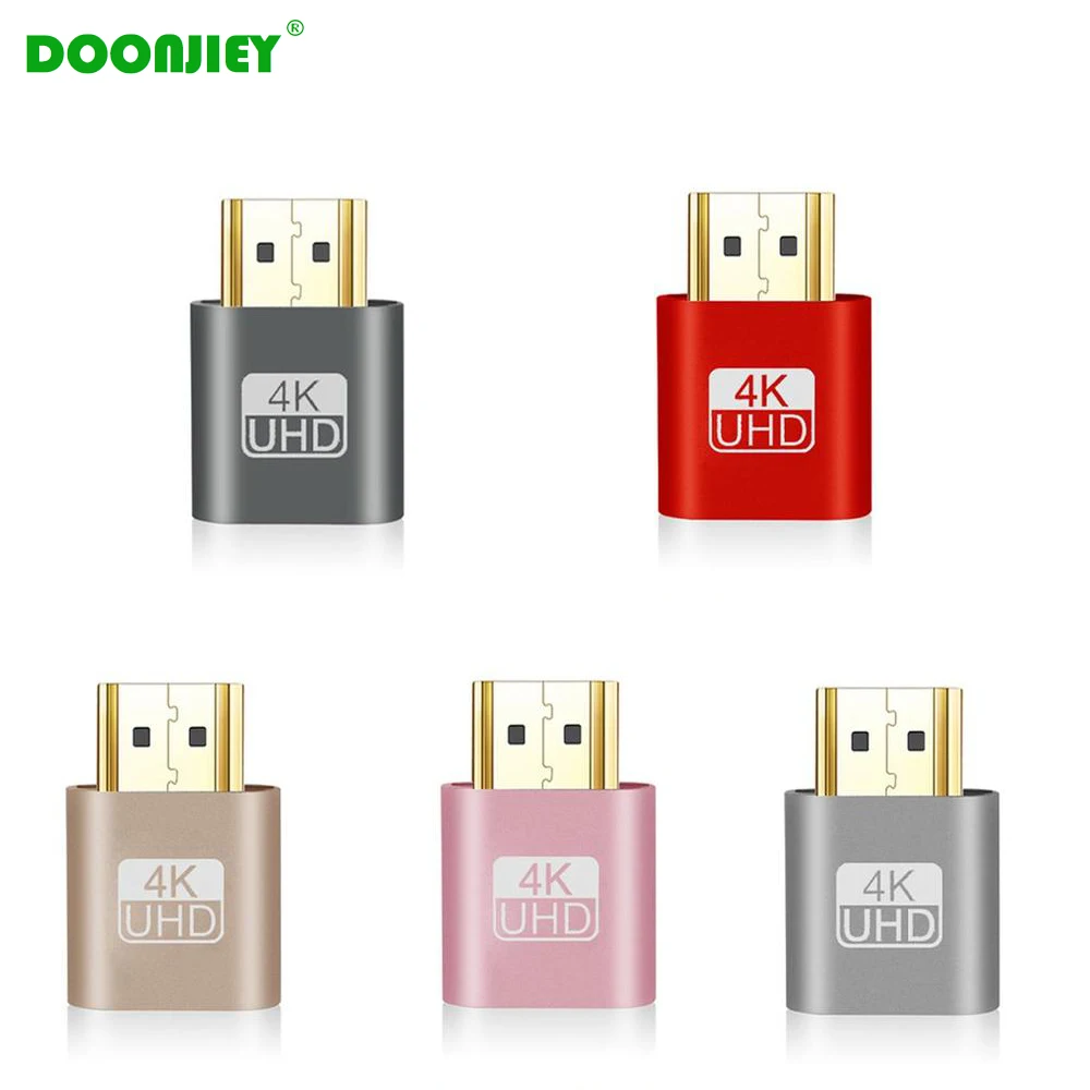 

Виртуальный дисплей 4K HDMI, встроенный разъем, Виртуальный адаптер эмулятора VGA DDC Edid