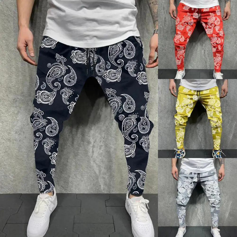 

Прямая поставка мужских брюк винтажный принт в стиле хип-хоп