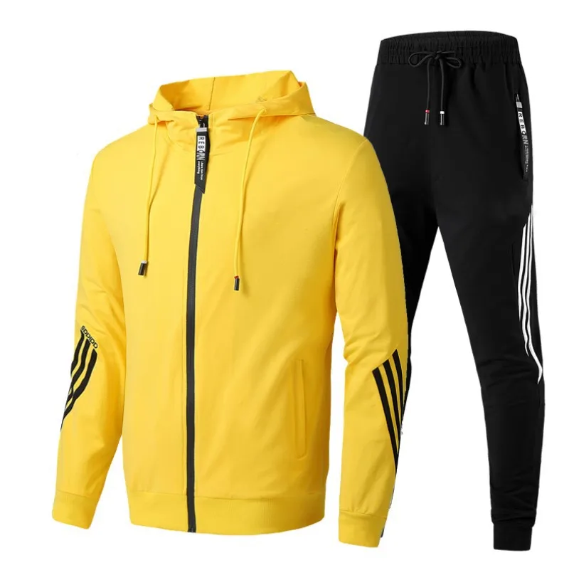

New Autumn And Winter Men's Sports Shirts Zipper Hoodies + Pants Two Pieces Of Casual Sportswear Men's Sportswear Gym Brand Clot