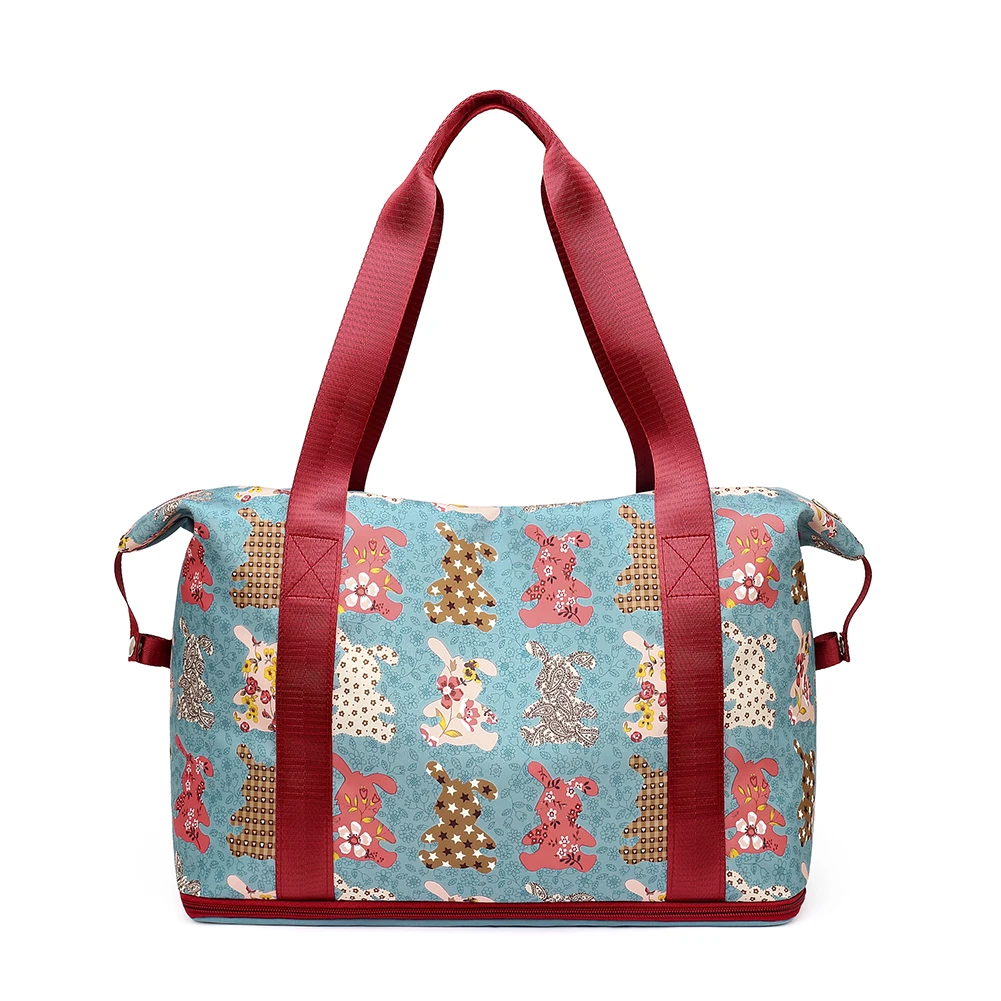 

Cartoon Printing Retro Women Shoulder Bags Fitness Gym Large Capacity Exercise Yoga Tote Bags Outdoor Waterproof Handbag
