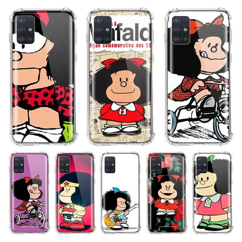 Чехол Mafalda для Samsung Galaxy A51 A71 M51 M31 M21 A41 A31 A21s A11 подушка безопасности анти осенние