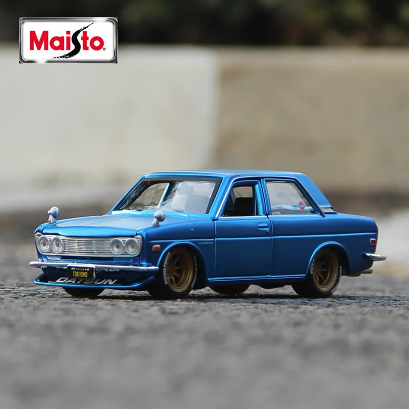Модель автомобиля Maisto 1:24 Nissan 1971 DATSUN 510 из сплава модель имитация коллекция
