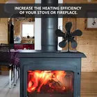 Новый черный камин 5 лезвий вентилятор для печи, работающий от тепловой энергии древесных бревен горелки Ecofan Тихий Домашний Вентилятор для камина эффективное распределение тепла