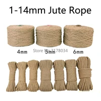 natural jute fabric rope twine rolls hemp twisted cord macrame string diy basket craft cat pet scratching handmade decor 10mm