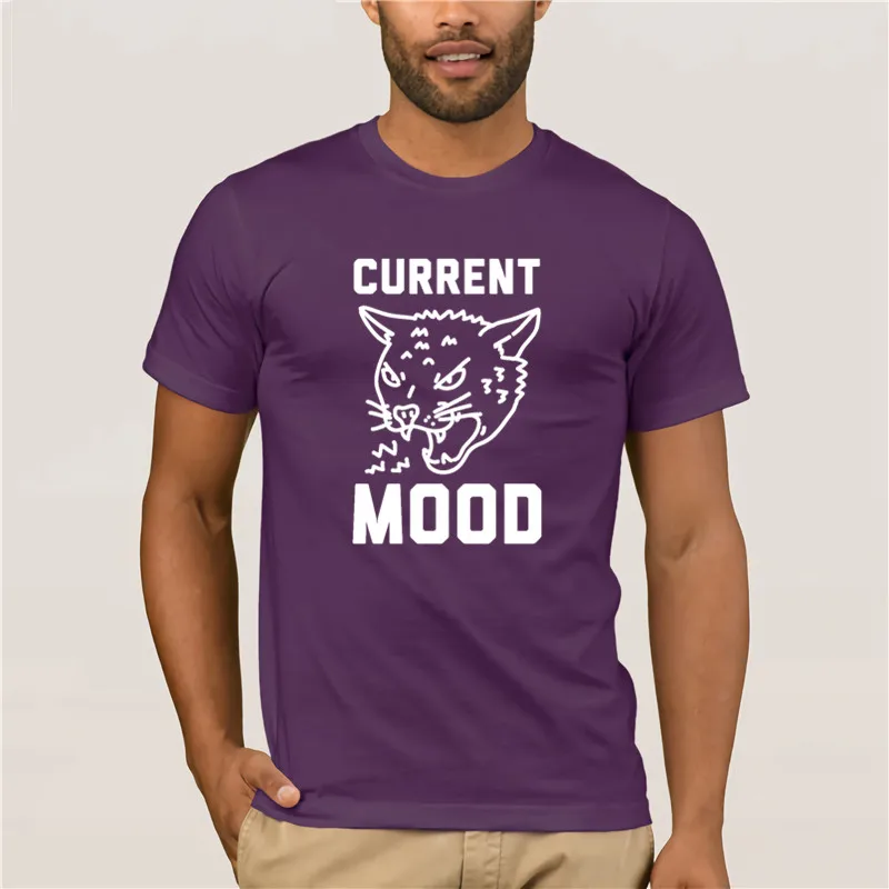 

Fashion T Shirt 100% Cotton Mens Current Mood Angry Kitten Funny Meowing Tiger Kitten T Shirt Clothing Free