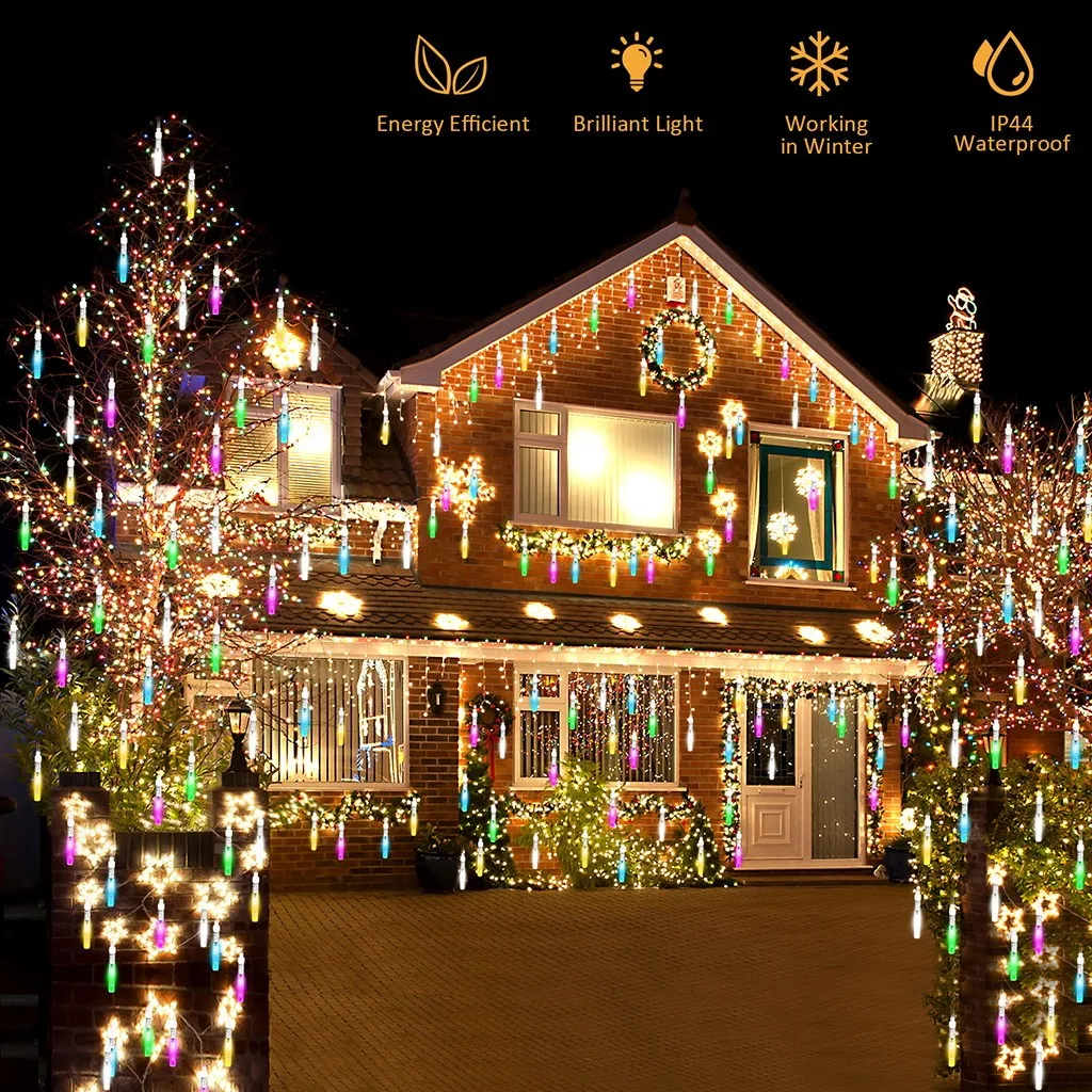 LED Sparkling Light String Eight Modes Colorful Fairies Garden Strobe Power Supply Color Home Lighting Ozdoby Wielkanocne | Лампы и