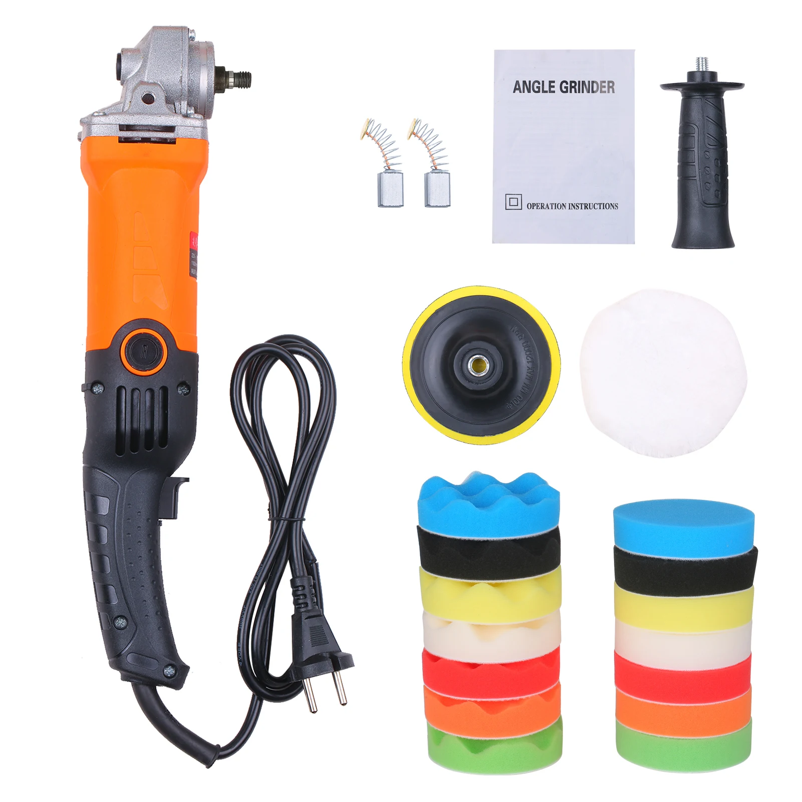 

670W Angle Grinder Polishing Machine Sanding Machine Multifunctional Versatile Electric Grinder Cutter Machine Adjustable Speed