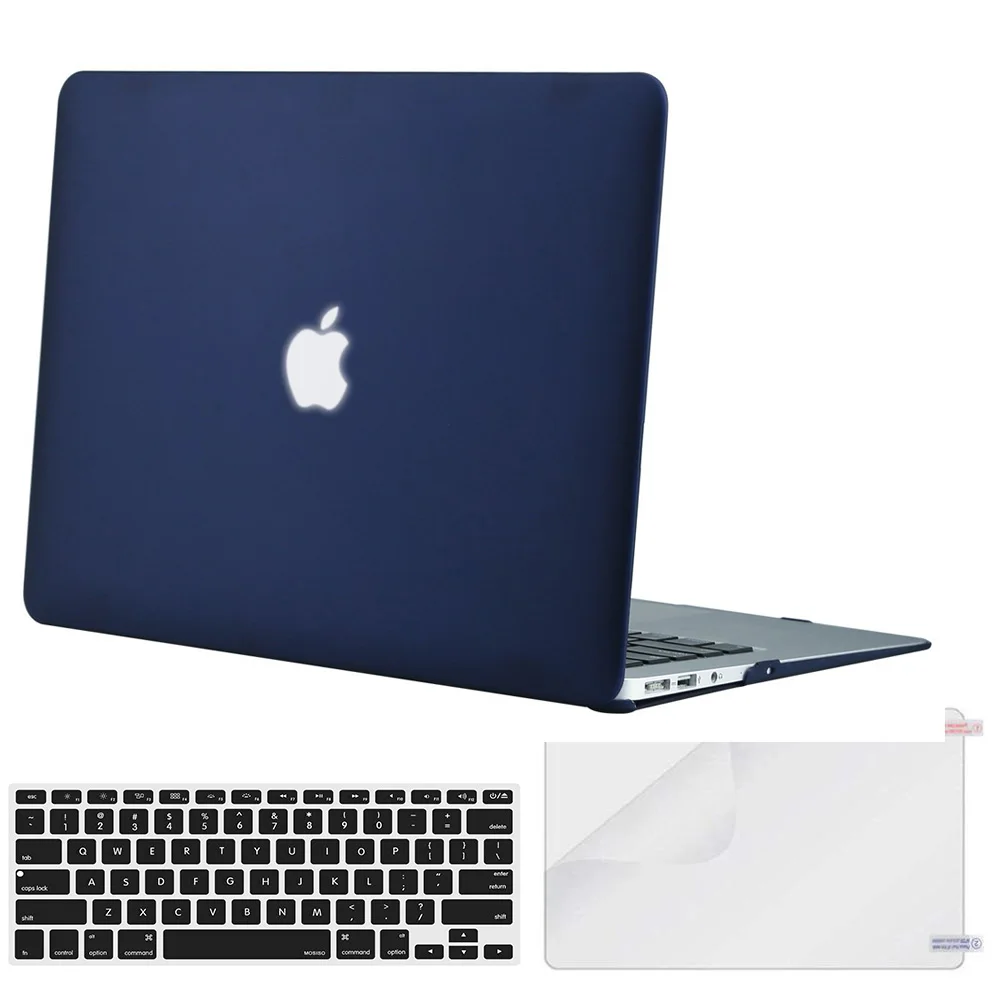 Navy Blue Case MOSISO ноутбука в виде ракушки чехол для Macbook Pro 13 A1706 A2159 A1708 A1502 Матовый Прозрачный чехол для телефона чехол Mac Air 13 дюймов A1932 A1466 - Цвет: Navy Blue Case