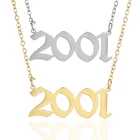 Индивидуальное ожерелье с датой на свадьбу ювелирные изделия на годовщину 1980-2021 2003 2004 2005 2006 2007 на заказ ожерелья с рожденным годом BFF