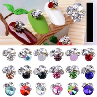 5pcs 3d nail crystals rhinestone ab charms square round nail gems nail art decoration manicure accessories nail shiny jewelry