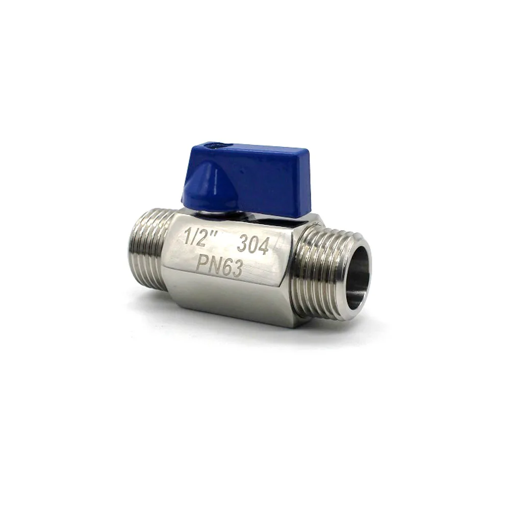 304 нержавеющая сталь 1/" 1/4" 3/" 1/2" шланг BSP задний крюк маленький шаровой клапан пиво SUS с синим Hanlde