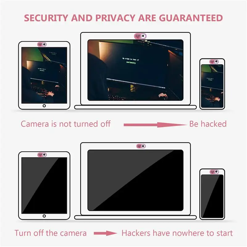 

4Pcs Webcam Cover Shutter Magnet Slider Universal Antispy Camera Cover for Web Laptop Ipad Macbook Tablet Lenses Privacy Sticker