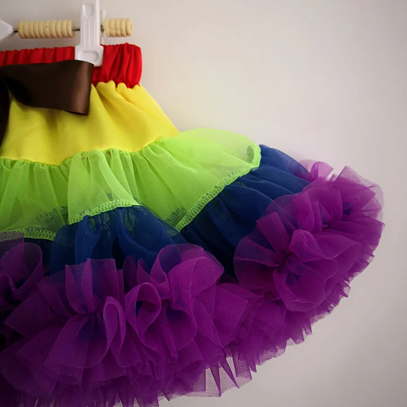 Шифоновая юбка-пачка радужного цвета праздничная для танцев вечеринок принцесс |