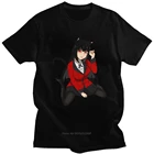 Новинка, футболка Kakegurui с мангой, Мужская хлопковая футболка с короткими рукавами, футболка с круглым вырезом и графическим принтом японского аниме, джабами, юмеко, футболка в подарок