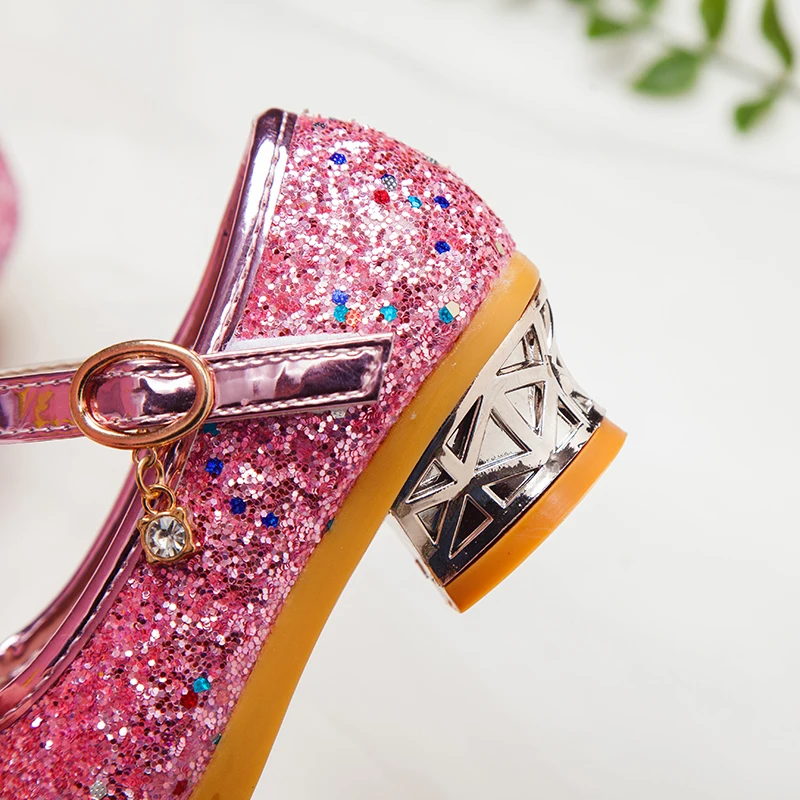 Детские сандалии кожаные туфли с узлом принцессы для девочки детская блестящая