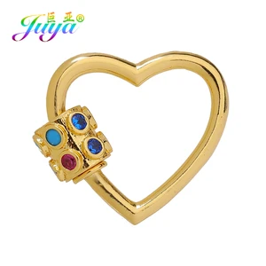 Juya Сделай Сам надпись Love Сердце Кулон крепеж декоративные карабин винт медальон застежки аксессуары для браслет ожерелье