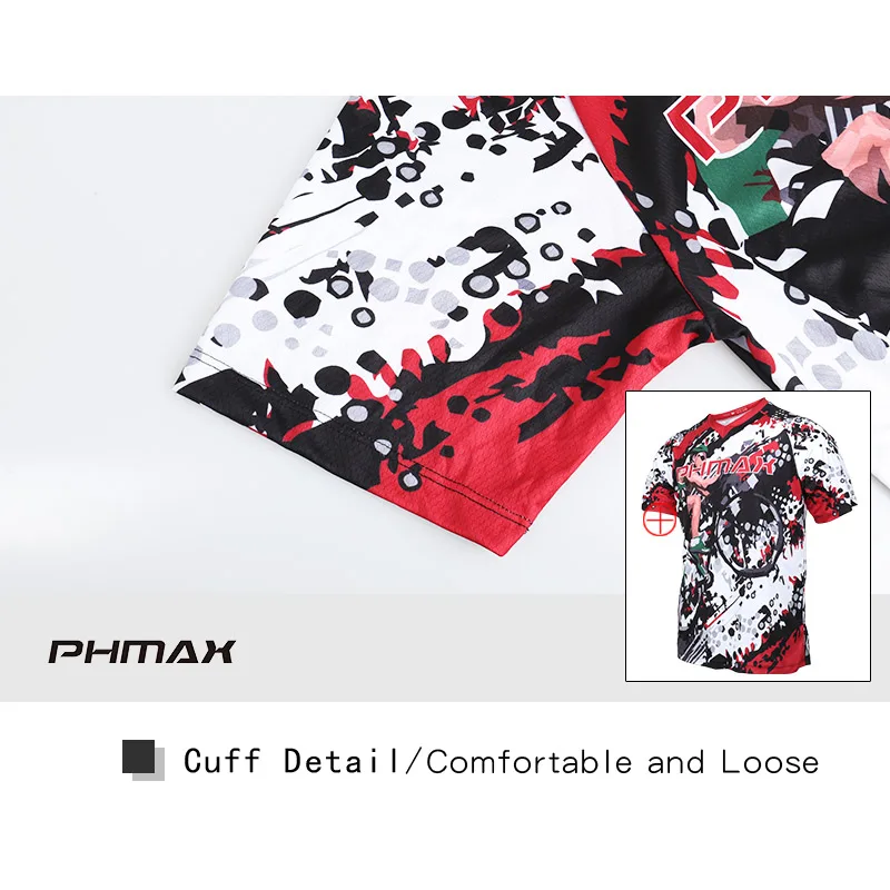 Футболка PHMAX горнолыжная для мотокросса дышащая удобная рубашка DH езды на