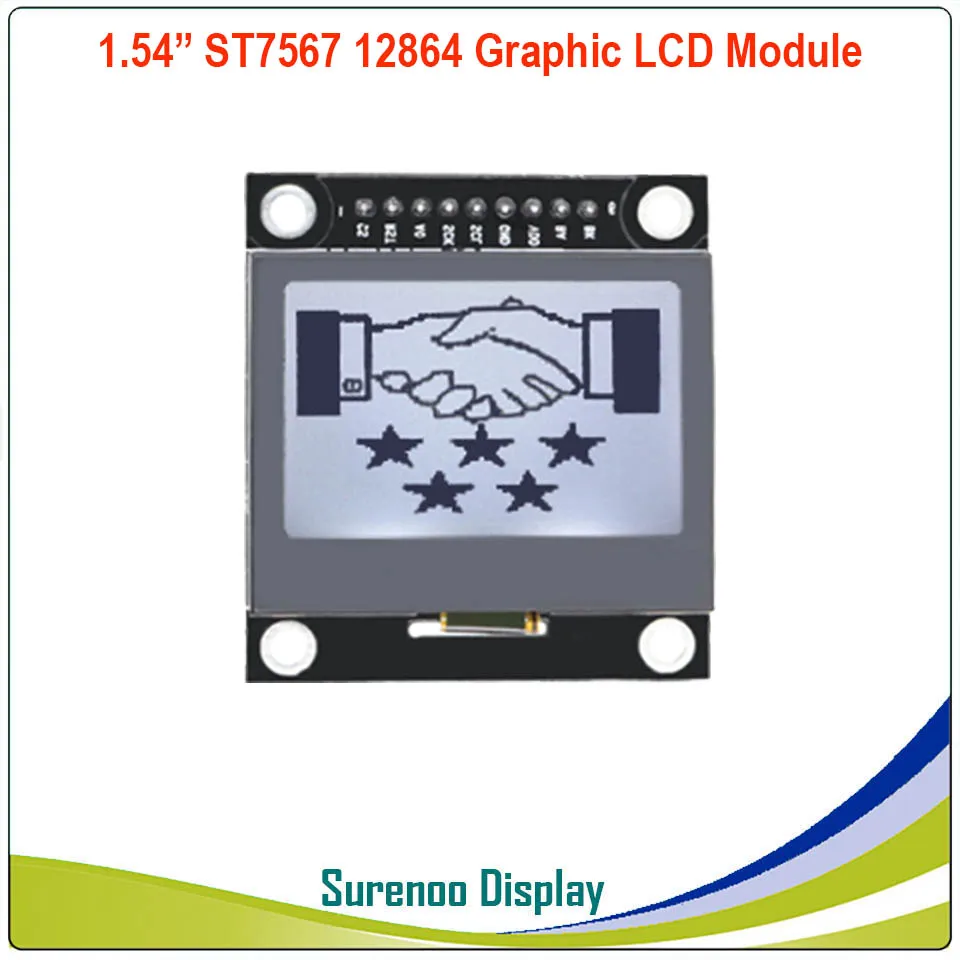 1 54 &quot42.0X47.5MM 12864 128X64 ST7567 COG графический серийный SPI ЖК модуль дисплей экран LCM с