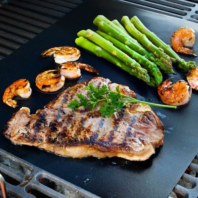 Многоразовый коврик для барбекю антипригарный гриля тефлоновый на гриль коврики