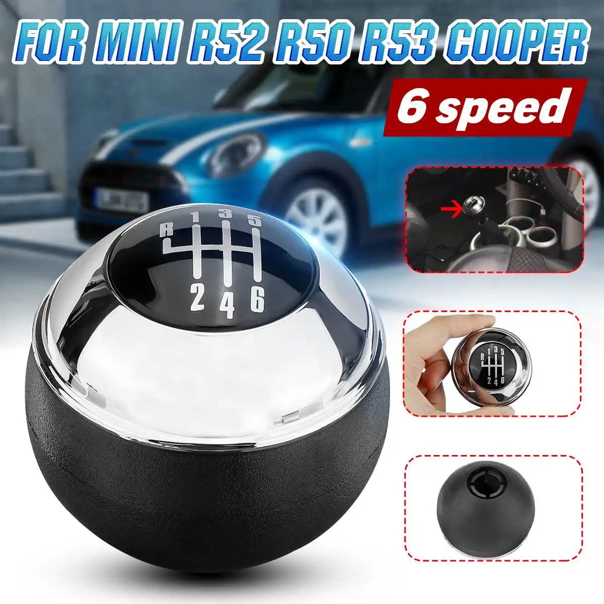 Ручка переключения передач для автомобиля MT 6 скоростей пластиковая ручка Mini R50 One