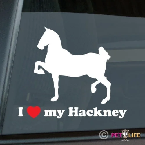 

I Love my Hakney, наклейка, вырезанная виниловая каретка, лошадь, автомобильные наклейки