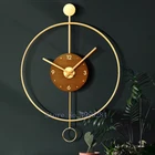 Настенные часы с изображением маятника, металлические простые украшения для стен в современном стиле, для дома, гостиной, с висячим дисплеем времени