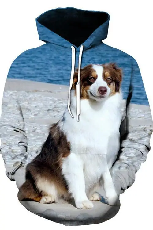 

Men Dog Graphic Hoodie Animal Kawaii Hoodies Women Leisure 3D Printed Sweatshirt Unisex Poppy Pullover Funny Fashion Tops 2021