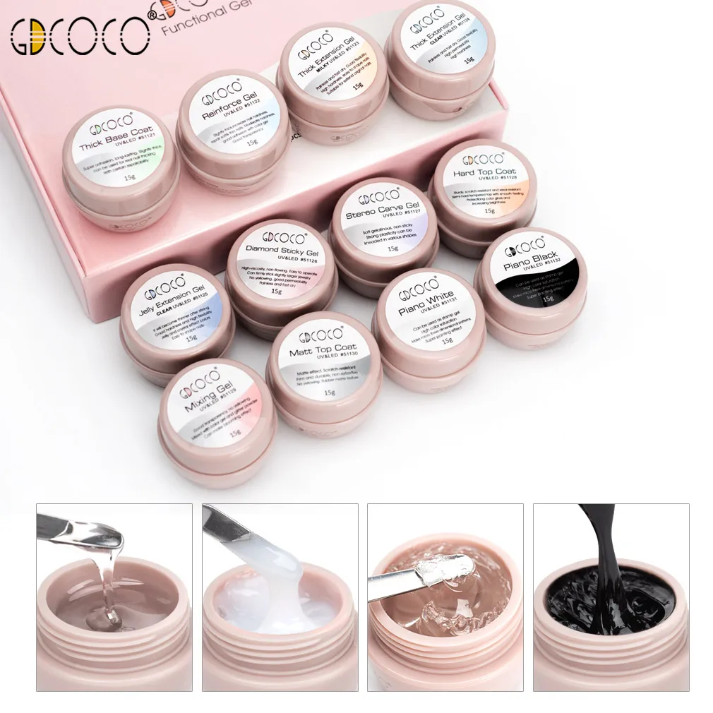 12 шт/комплект Venalisa поставка GDCOCO 15 г удлинитель французский гель ПВХ стерео Carvo