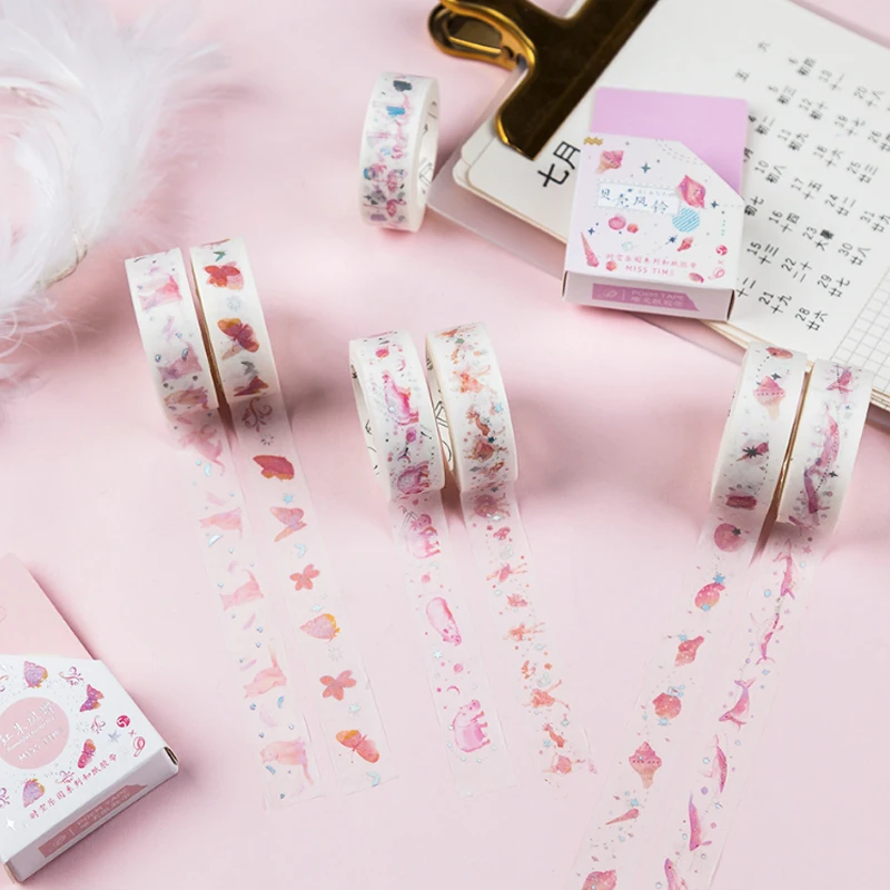 Фантазия время и пространство бабочка васи лента DIY украшения Скрапбукинг