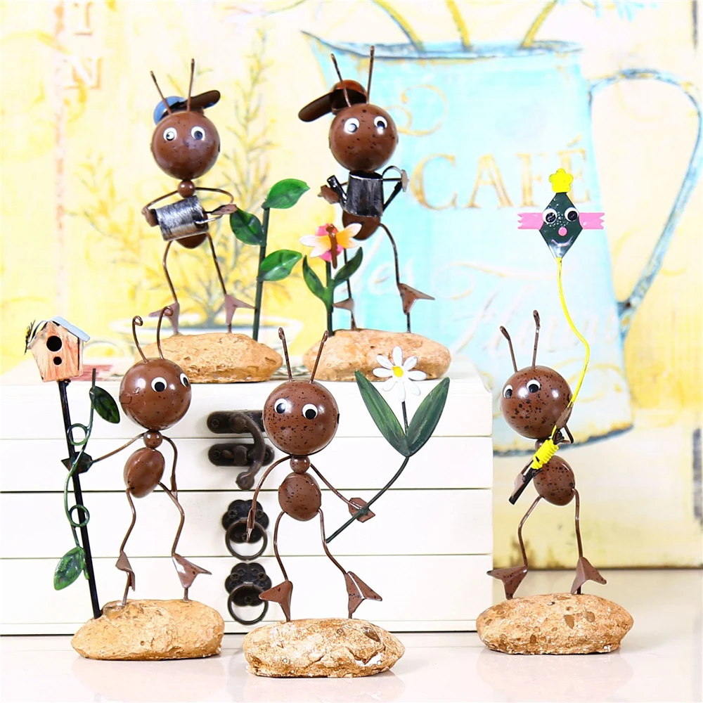 1PC Iron Ant Simple Hanging Foot Doll Home Living Room Study Bedroom Desktop Decoration Crafts Accessories | Дом и сад